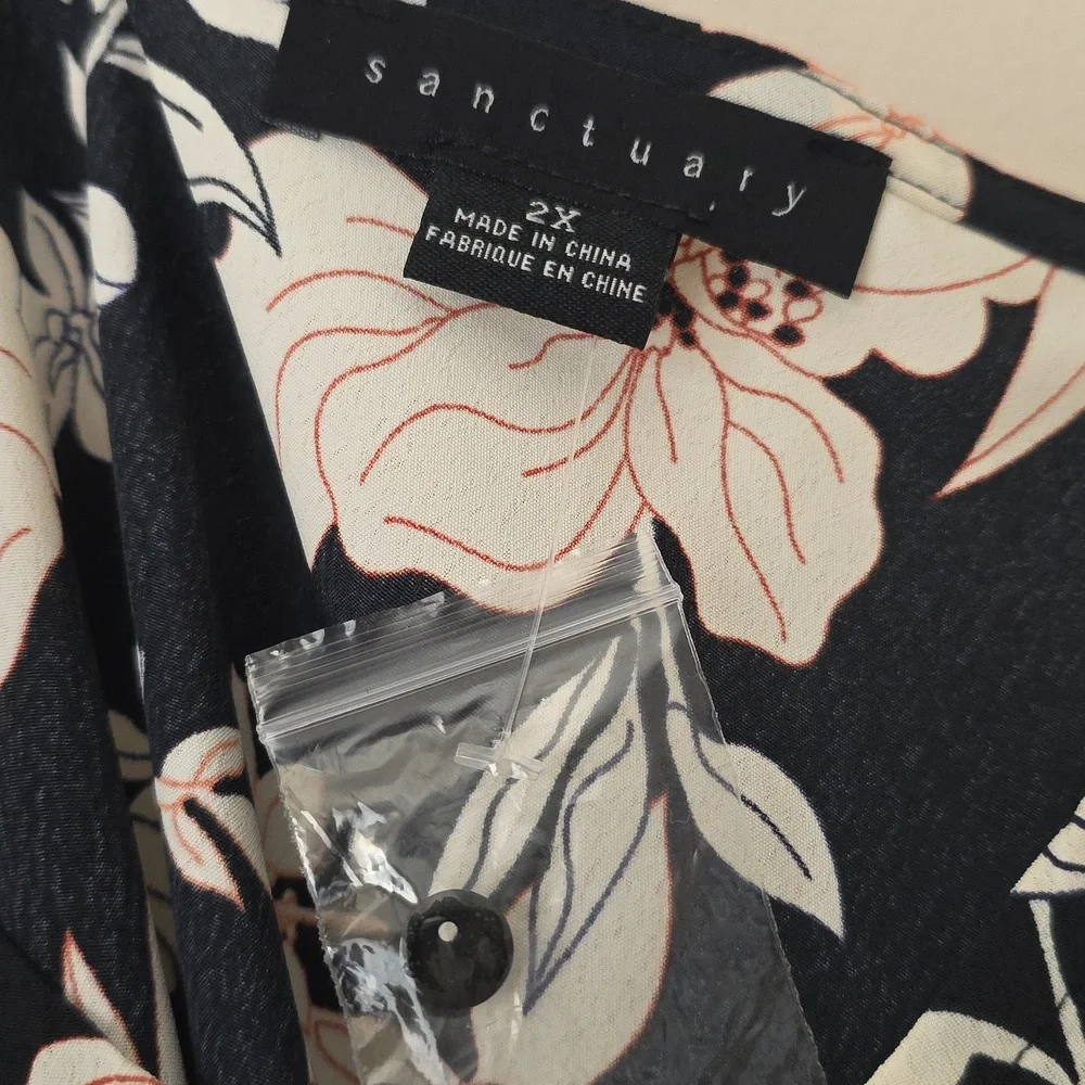 Sanctuary Black and Cream Floral Camisole - Picture 3 of 7